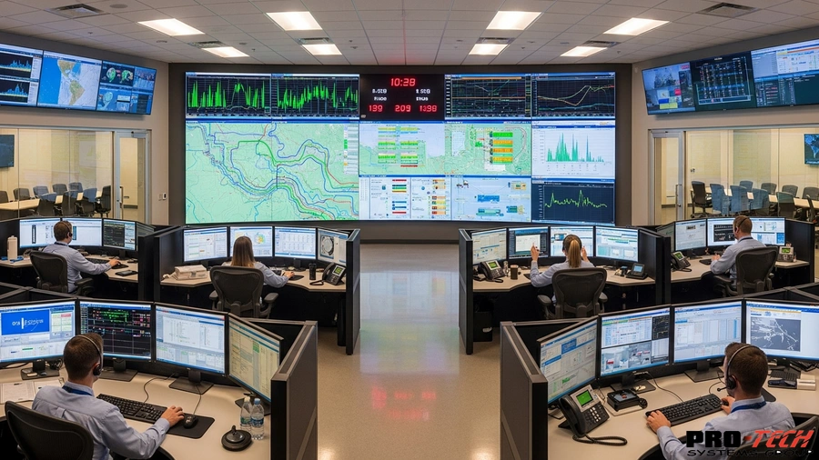 Oil and gas automation companies control room SCADA monitoring