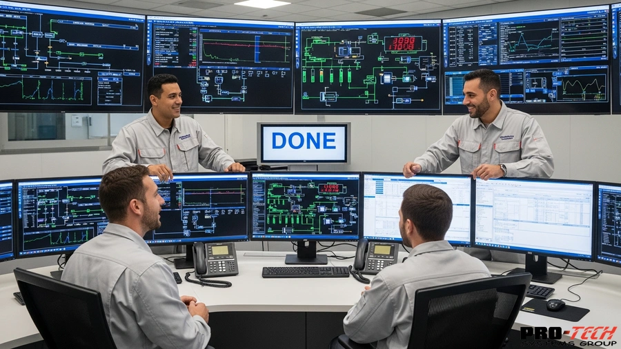 Completed SCADA system integrator project control room