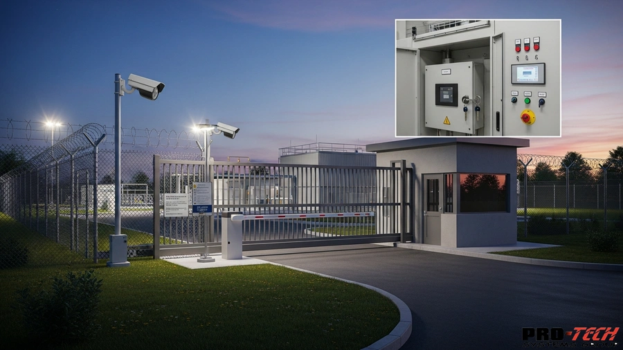 Water plant security monitoring systems protecting SCADA network at treatment facility