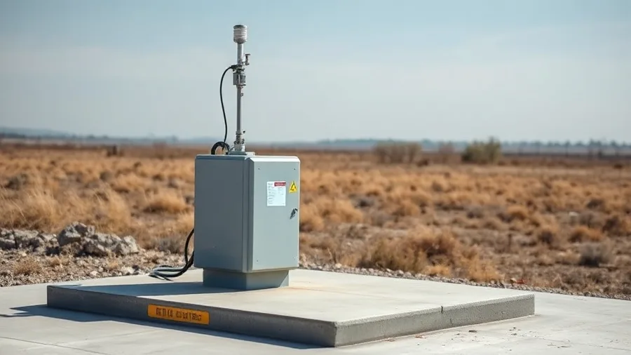 Industrial cellular modem enclosure and antenna at a remote utility site