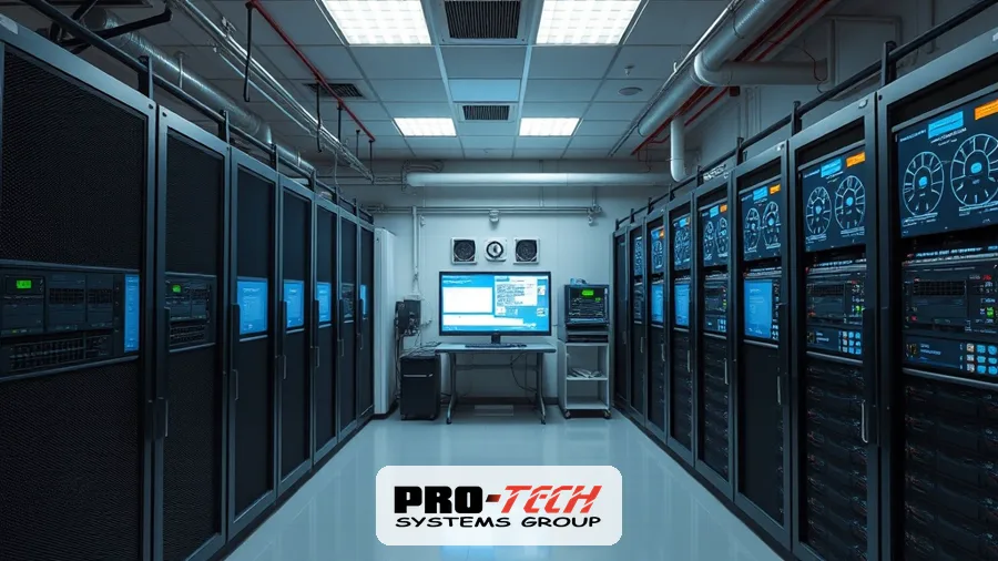 Water and wastewater cybersecurity operations room at a treatment plant