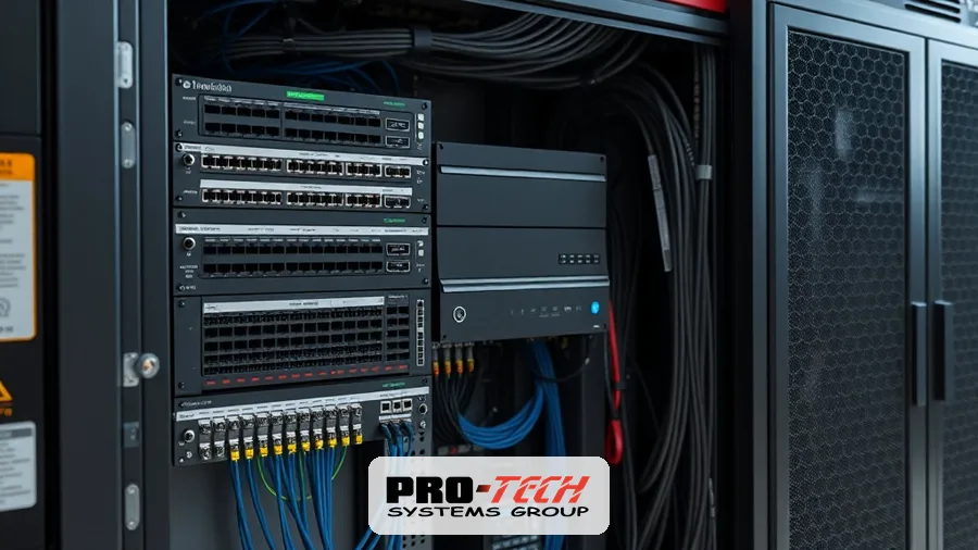 Network segmentation cabinet with managed switches and a firewall for OT security