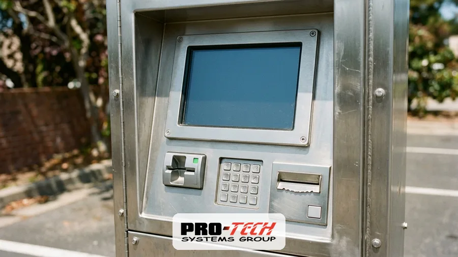 Outdoor unattended kiosk terminal for automated bulk water dispensing